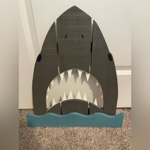 Wooden Shark Wall Accent